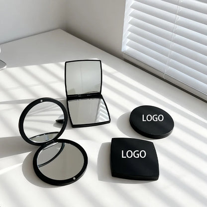 Zonyin Luxury Double-Sided Square Travel Cosmetic Mirror Handheld Pocket Mirror Personalized Makeup Mirror with Custom logo