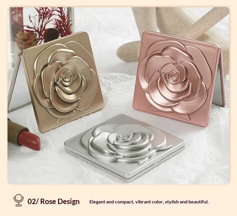 Zonyin Wholesale Square Makeup Mirror Double Sided Folding Pocket Mirror with Magnifying Portable Mini Plastic Cosmetic Mirror