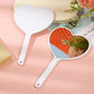 Zonyin Large Portable Travel Makeup Mirror Custom Logo Heart Shaped Hand Held Cosmetic Mirror Plastic Pocket Mirror for Girls
