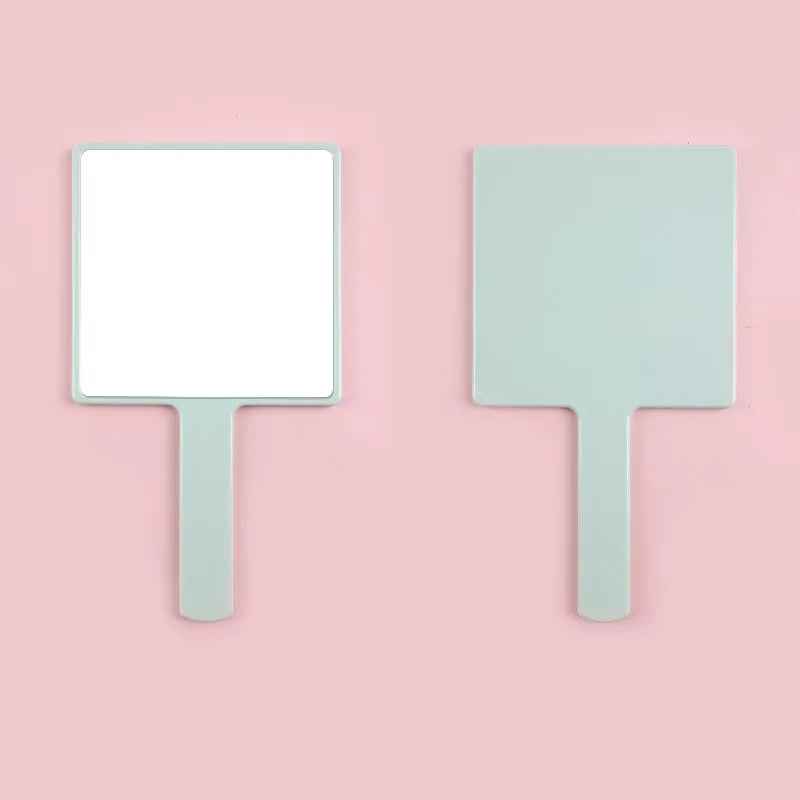 Zonyin New Arrival Large Size square Handheld Makeup Mirror 15*27cm Plastic Travel Mirror  with Custom Logo for Hair Salon