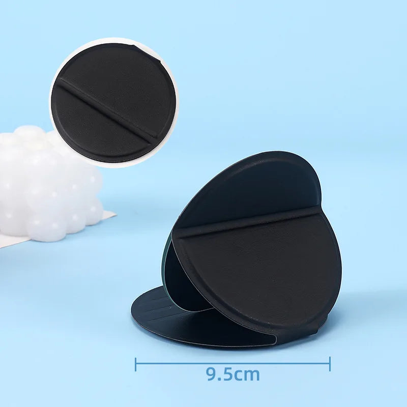 Zonyin High Quality HD Glass Round Desktop Pocket Mirror Foldable Pu Leather Compact Makeup Mirror for Travel