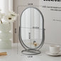 Zonyin Desktop Oval Rotating 360 Makeup Mirror Ins Style Dressing Table Mirror High Aesthetic Bedroom Vanity Mirror