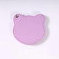 Zonyin Customized Personalized Logo Pu Leather Glass Mirror Lovely Black Bear Shaped Pocket Makeup Mirrors for Travel