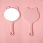 Zonyin Wholesale Cute Bear Shape Portable Handheld Makeup Mirror Salon Lash Mirror pink Hand Held Cosmetic Mirror for Girls