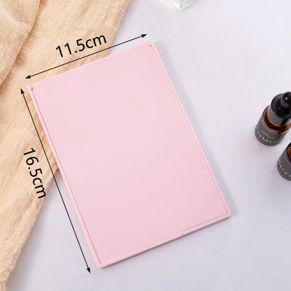 Zonyin Wholesale Folding Cosmetic Mirror Customize Logo Printable Rectangle Foldable Portable Makeup Mirror Promotional Gifts