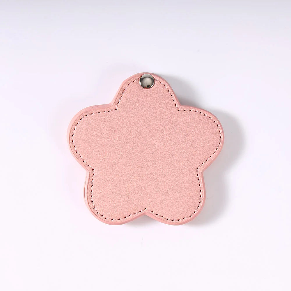Zonyin Portable Gold Shiny Star-Shaped Compact Mirror Custom Silver Pu Leather Small Travel Cosmetic Mirrors with Private Logo