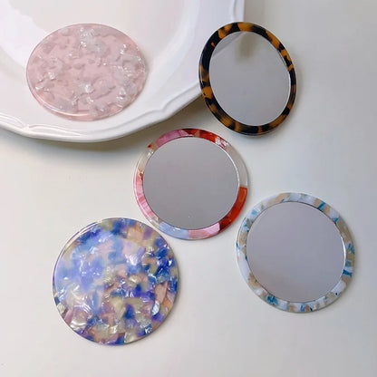 Zonyin Custom Logo Ins New Style Portable Cosmetic Mirror Small Pocket Makeup Bag Mirror Personalized Features for Women