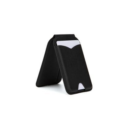 Zonyin Custom logo Magnetic MagSafe Makeup Mirror with Wallet for iPhone Foldable Mirror Card Holder Leather Pocket Mirror