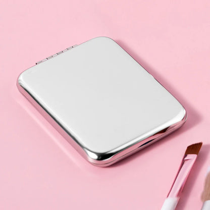 Zonyin New Arrival Square Stainless Steel Makeup Pocket Mirror Dual Side Small Cosmetic Mirror With Foldable Travel Mirror