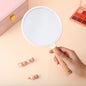 Zonyin Portable Personalized Plastic Round Square Heart Shape Handheld Wood Handle Makeup Mirror Pocket Hand Mirror for Beauty