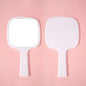 Zonyin Best Selling Large Square Hand Mirror Custom Logo Salon Barber Makeup Mirrors Handheld Mirror With Handle Makeup Tool