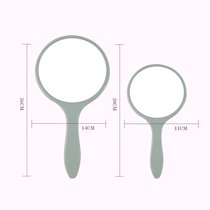 Zonyin Custom Round Design Handheld Vanity Mirror Cosmetic Hand Held Makeup Mirror Handy Mirror With Handle