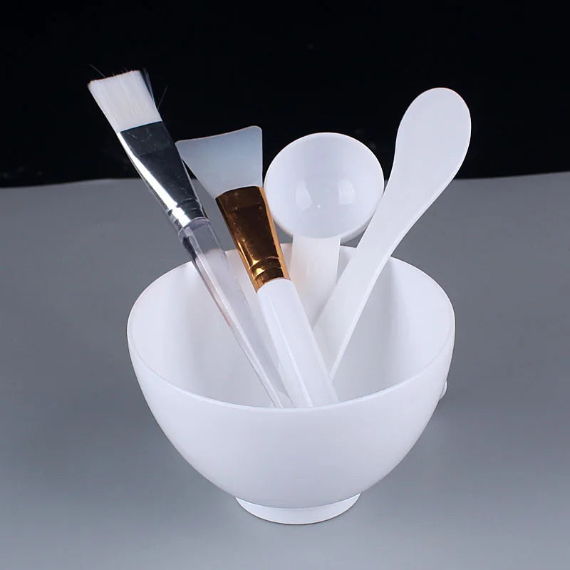 Zonyin Wholesale Silicone Mask Brush Makeup Tools Facial Mask Bowl Stick Spatula Spoon Brush Set for Beauty Salon 5 in 1