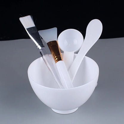Zonyin Wholesale Silicone Mask Brush Makeup Tools Facial Mask Bowl Stick Spatula Spoon Brush Set for Beauty Salon 5 in 1