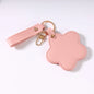 Zonyin NEW ARRIVAL Cute Yellow Star Small Makeup Mirror Customized Logo Pu Leather Pocket Cosmetic Keychain Mirror for Kids