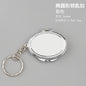 Zonyin Metal Keychain Mirror Creative Double Sided Folding Pocket Mirror Mini Gift Cosmetic Mirror with Ring for DIY Crafts
