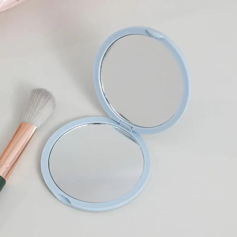 Zonyin Custom Logo Portable Pocket Travel Makeup Mirror Hot Selling Double-Sided Folding Cosmetic Mirror for Women