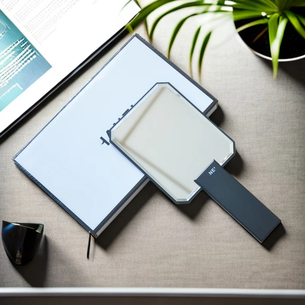 Zonyin Personalized Travel Makeup Mirror Custom Logo Plastic Square Handheld Cosmetic Mirror for Girls and Woman Gift