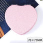 Zonyin Cute Portable Round PU Leather Folding Mirror Shiny Heart Shape 2X Double Sided Pu Pocket Makeup Mirror with Custom Logo