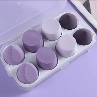 Zonyin Dry and Wet Dual-purpose Makeup Egg Puff, Makeup Egg Sponge Ball, Super Soft, 4-pack Makeup Egg Cover Box