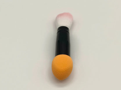 Zonyin Multi-Colored Cheap Portable Small Mini Double Headed Makeup Sponge and Powder Brush for Face