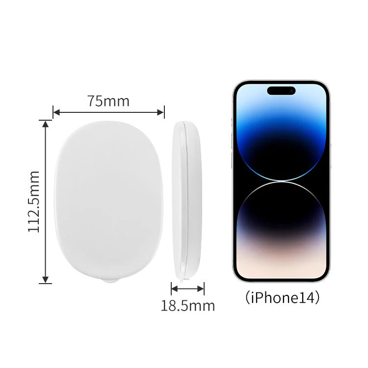 Zonyin LED Rechargeable Double-Sided Travel Cosmetic Mirror 3X Magnifying 3 Color Lighting Foldable Pocket Mirror With Lighted