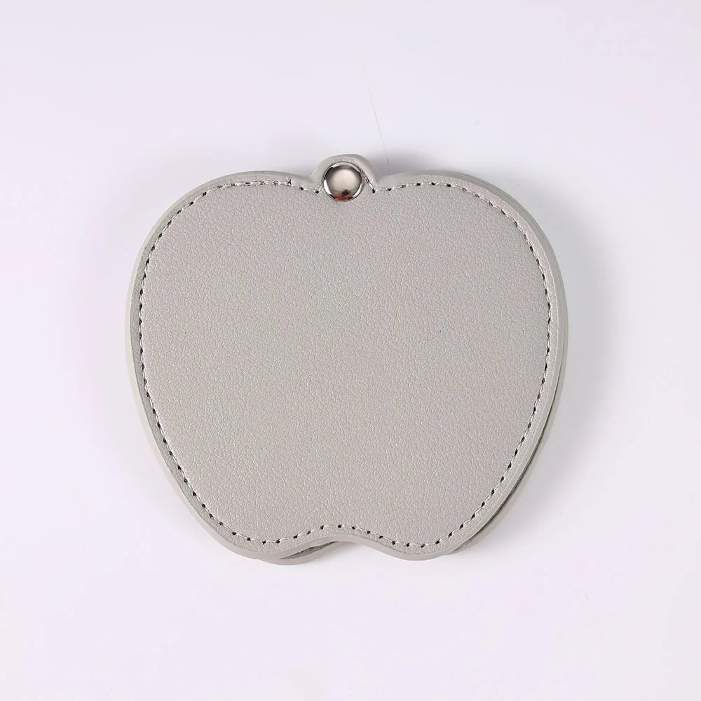 Zonyin Wholesale Gold Silver Apple Designed Travel Makeup Mirror Custom Logo Portable Small Pocket Mirrors for Christmas Gifts