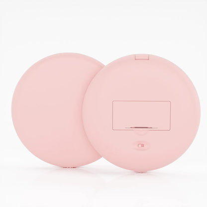 Zonyin Custom Logo Light LED Travel Makeup Mirror Compact Folding Handheld Magnifying Cosmetic Vanity Mirror Pocket Mini Size