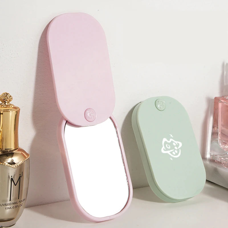 Zonyin Hot Selling Customizable Logo Mini Square Pocket Cosmetic Mirror Portable Flip Travel with Recyclable Material