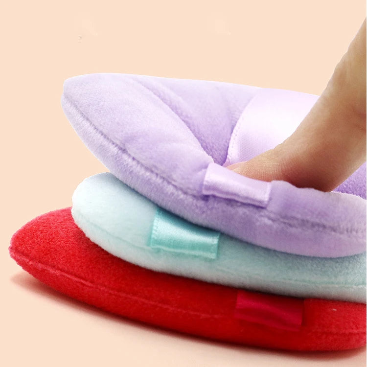 Zonyin Wholesale Powder Puff Custom Logo Soft Velour Cosmetic Puffs Pink Heart Powder Puff