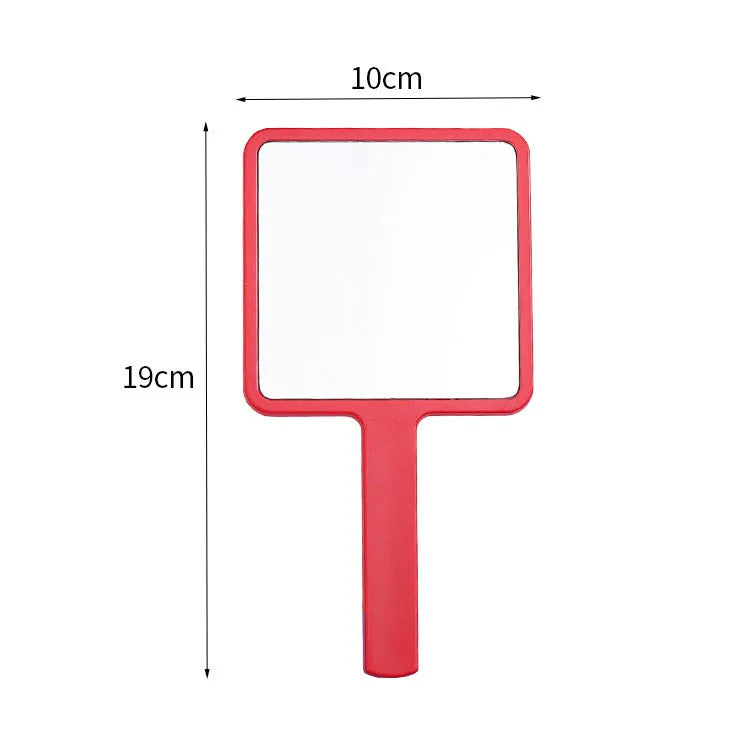 Zonyin Plastic Makeup Mirror Square Hand Held Single Side Mirrors Customized Logo Handheld Cosmetic Mirror With Handle