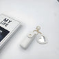 Zonyin High Quality Love Shape PU Leather Makeup Keychain Mirror Portable Heart Small Mirror and Lipstick Holder for Women Girls
