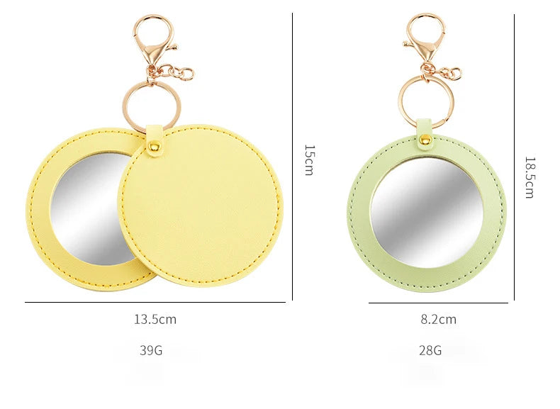 Zonyin 2025 New High Quality Custom Pocket Mirror Compact PU Promotional Mirror Small Portable Lighted Cosmetic Mirror Hot Sell