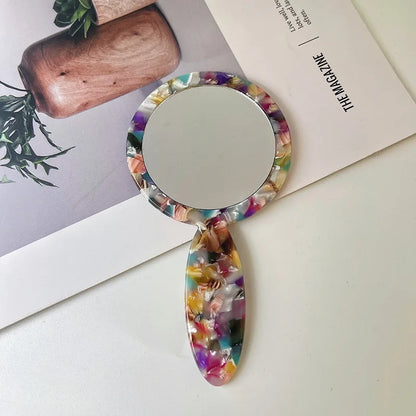 Zonyin Retro Acetic Round Pocket Mirror Cute Handheld Portable Makeup Vanity Mirror for Women and Girls Personalized Features