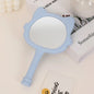Zonyin New Design Plastic Cartoon Cute Cat Shape Portable Handheld Makeup Mirror Salon Hand Held Mirror Cosmetic Mirror for Girl