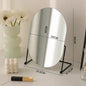Zonyin Desktop Oval Rotating 360 Makeup Mirror Ins Style Dressing Table Mirror High Aesthetic Bedroom Vanity Mirror