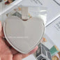 Zonyin Women's Gift Heart Shaped Pu Leather Pocket Mirror Customized Your Logo Small Travel Makeup Mirror for Valentine's Day