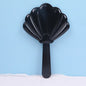 Zonyin Custom Logo Shell Shaped ABS Plastic Cosmetic Mirror Portable Single-Sided Mini Handheld Hand Makeup Mirror for Beauty