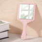 Zonyin Wholesale European Princess Vintage Oval Hand Held Cosmetic Mirror Handheld Retro Compact Makeup Mirror for Wedding