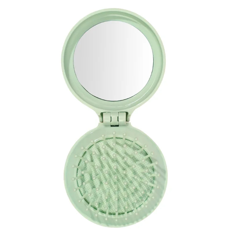 Zonyin Custom Logo Hot Sell Mini Plastic Folding Cosmetic Mirror Portable Comb Pocket Travel Mirror Mini Makeup Mirror for Girls
