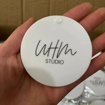 Zonyin Custom logo Plastic Round Sliding Cover Design  Pocket Mirror Wholesale Cheap Portable Pink Small Hand Mirror for Travel