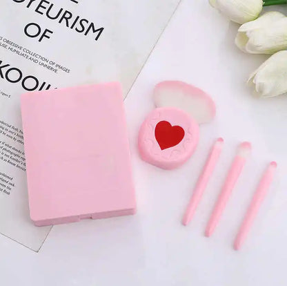 Zonyin New Design Cosmetic Mirror Set Private Label Square 5 Piece Portable Travel Makeup Mirror Set with case and Brush