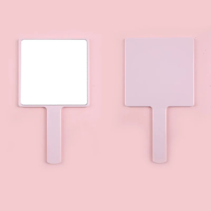 Zonyin New Arrival Large Size square Handheld Makeup Mirror 15*27cm Plastic Travel Mirror  with Custom Logo for Hair Salon