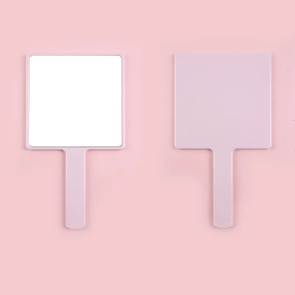 Zonyin New Arrival Large Size square Handheld Makeup Mirror 15*27cm Plastic Travel Mirror  with Custom Logo for Hair Salon
