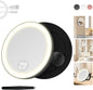 Zonyin Single Side 5X/10X Magnifying LED Light Round Cosmetic Mirror with 3 Suction Cups Personalized Wall Mounted Foldable