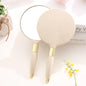 Zonyin Promotion Retro Plastic Round Handheld Cosmetic Mirror Custom Private Label Portable Square Makeup Mirror with Handle