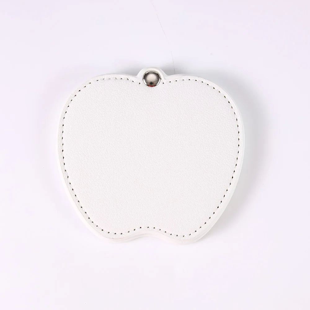 Zonyin Wholesale Gold Silver Apple Designed Travel Makeup Mirror Custom Logo Portable Small Pocket Mirrors for Christmas Gifts