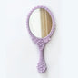 Zonyin Gold Vintage Handheld Makeup Mirror Goldplated Plastic Hand Personalized Portable Cosmetic Vanity Mirror for Wedding