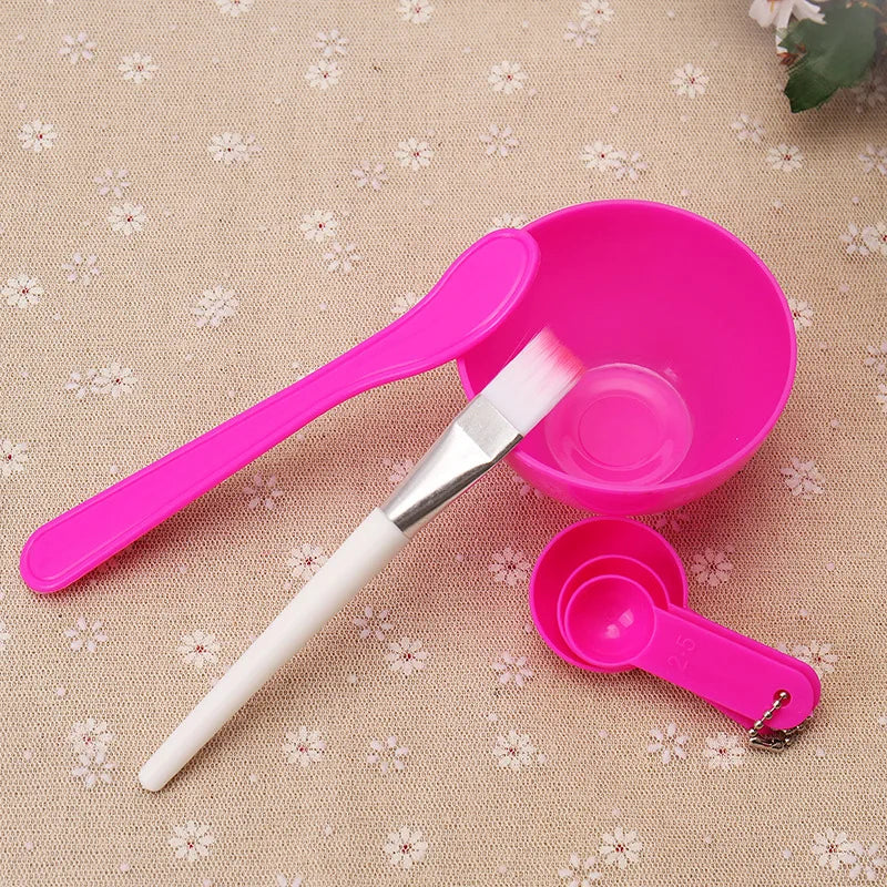 Zonyin Plastic Mask Bowl Set Beauty Tools 4 in 1 Facial Mask Mixing Bowl Hot Products Face Mask Mixing Bowl With Brush