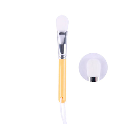 Zonyin Custom Private Label Facial Mask Brush Applicator Professional Makeup Vegan Wooden Face Mask Brush Soft Hair Wholesale